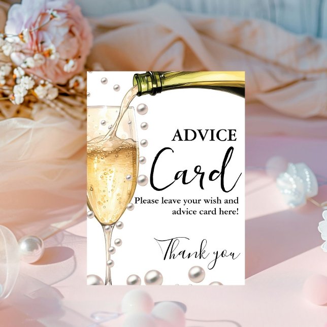 Pearls und Prosecco Advice Brautparty Sockelschild (Von Creator hochgeladen)