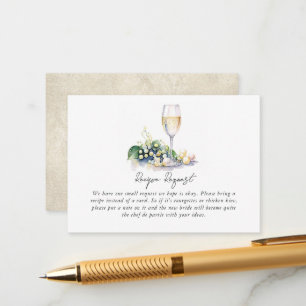 Pearls und Prosecco-Brautparty Begleitkarte
