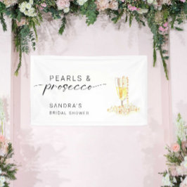 Pearls und Prosecco Brautparty Custom Minimal Banner