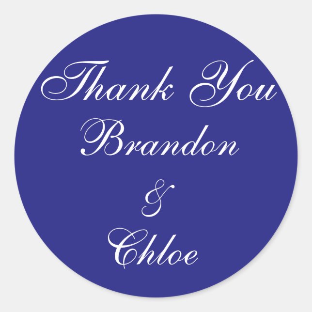 Pearls und Sapphire Blue Vielen Dank Sticker (Vorderseite)