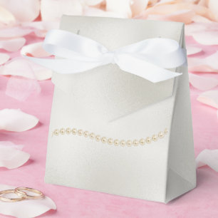 Pearls White Luxe Wedding Geschenkschachtel