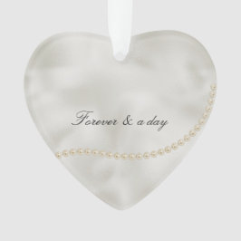 Pearls White Luxe Wedding Ornament