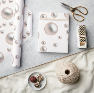 Pearlsa und Prosecco  Brautjungfernparty Geschenkpapier