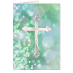 Pearly Cross mit Aqua Sparkle