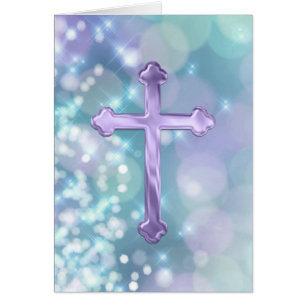 Pearly Cross mit Blue Sparkle