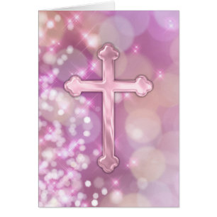 Pearly Cross mit Pink Sparkle