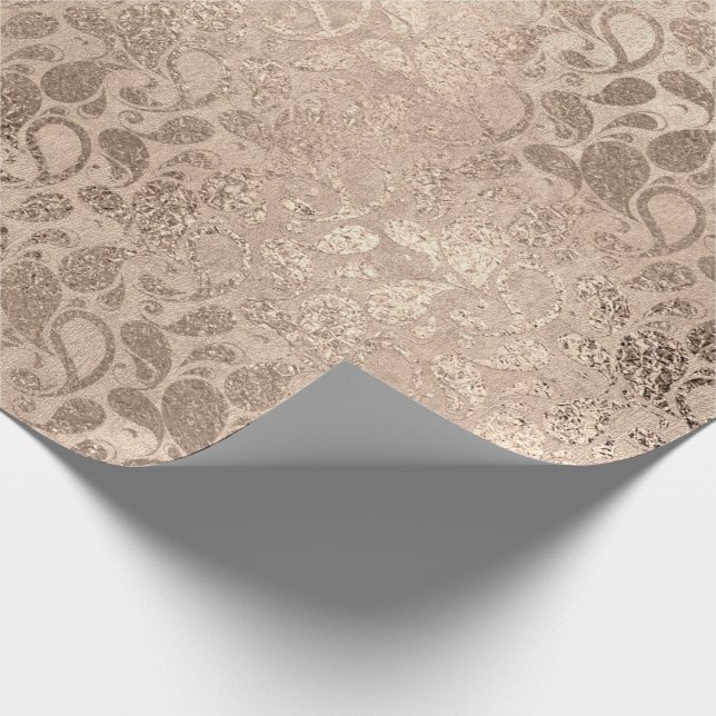 Pearly Titanium Ivory Blumenglas Shiny Glam Geschenkpapier (Ecke)