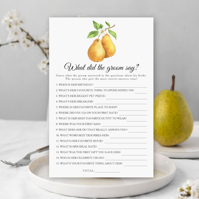 Pears Brautparty Was hat der Bräutigam gesagt? (Von Creator hochgeladen)