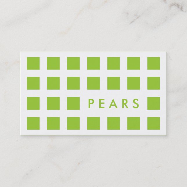 PEARS (Mod-Quadrate) Visitenkarte (Vorderseite)