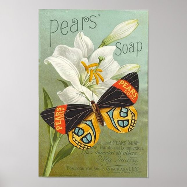 Pears Sopa Butterfly Poster (Vorne)