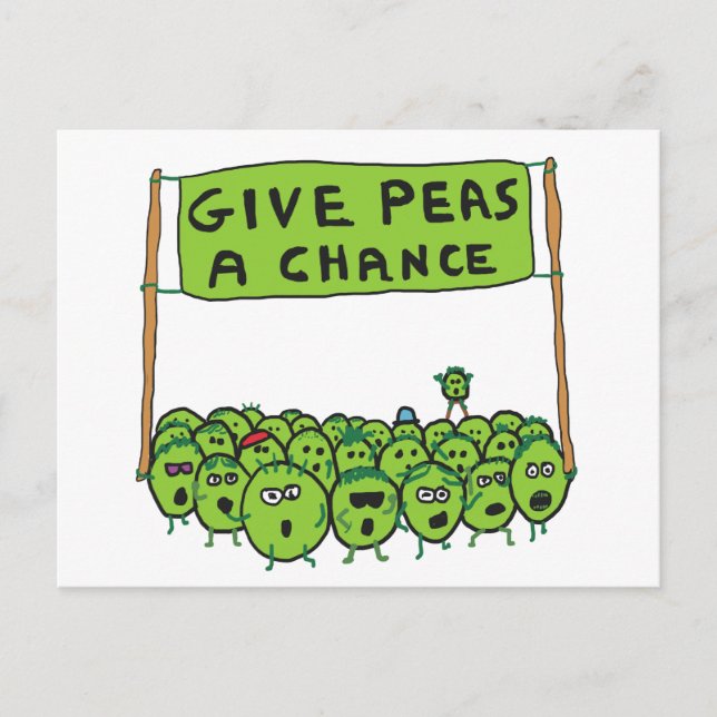 Peas A Chance Postkarte (Vorderseite)