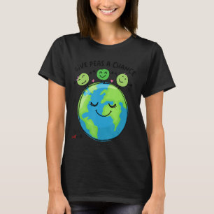 Peas a Chance Vegetarian World Peas Wfpb Clot T-Shirt