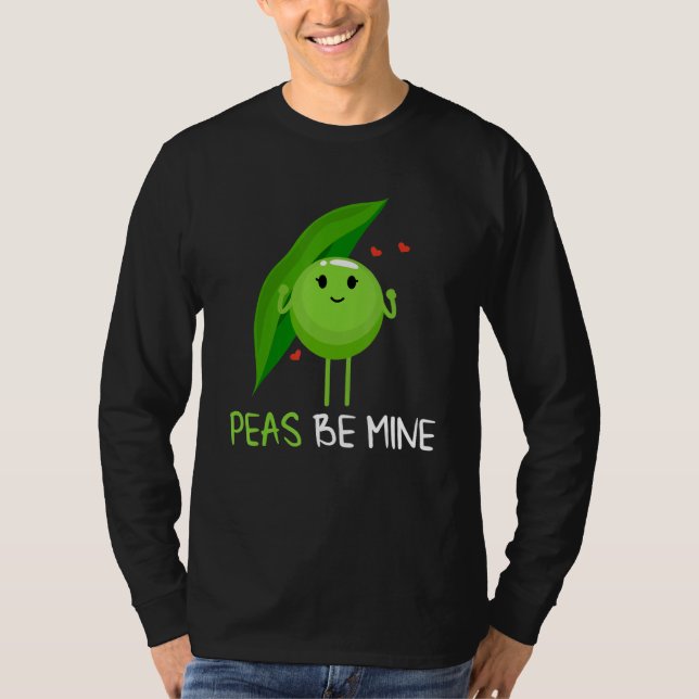 Peas be mine pea and pea pod T-Shirt (Vorderseite)