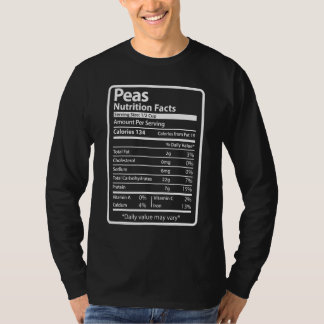 Peas Food Nutrition Fakten für Erntedank Christm T-Shirt