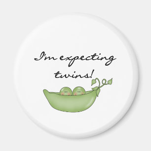 Peas in Pod erwarten Zwillinge Magnet