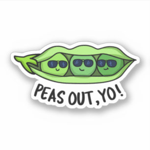 Peas Out Yo Funny Peas Pub Aufkleber