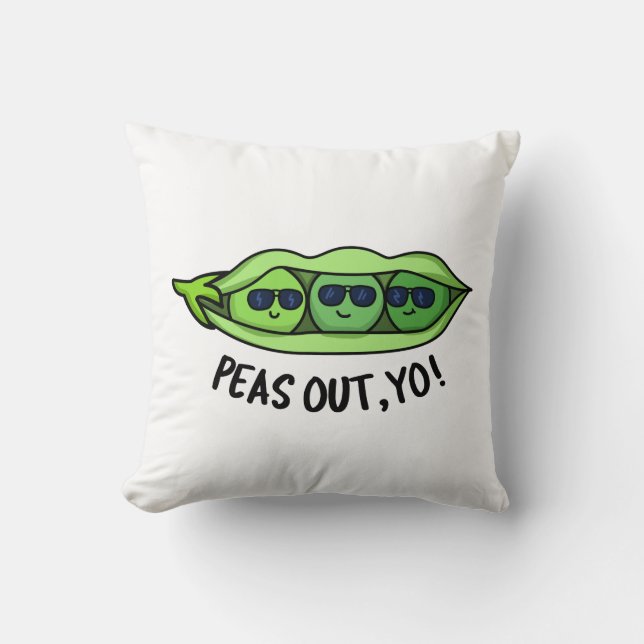 Peas Out Yo Funny Peas Pub Kissen (Vorderseite)