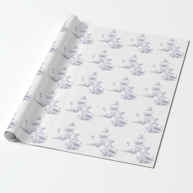 Peashells Beach Linen Wrapping Paper Geschenkpapier (Ungerollt)