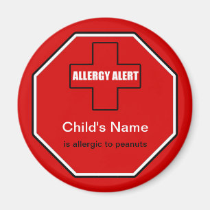 Peauts Allergy Medical Allergy Alert Magnet