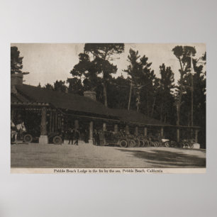 Pebble Beach, CA - Lodge in the Fira by the Sea Poster
