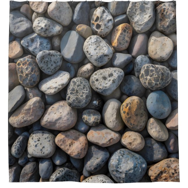 Pebble Mosaic Duschvorhang (Vorderseite)