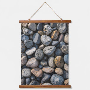 Pebble Mosaic Wandteppich Mit Holzrahmen
