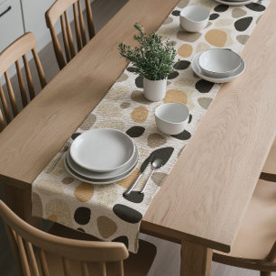 Pebble Path Scandinavian Table Runner Kurzer Tischläufer