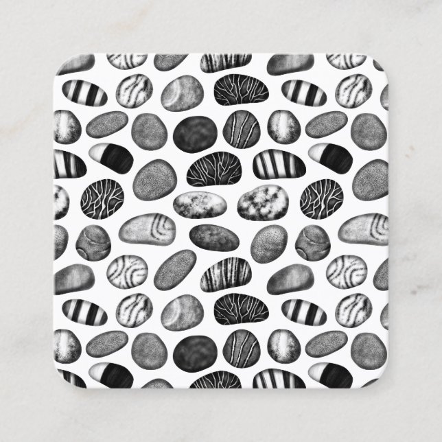 Pebble Pattern Quadratische Visitenkarte (Vorderseite)