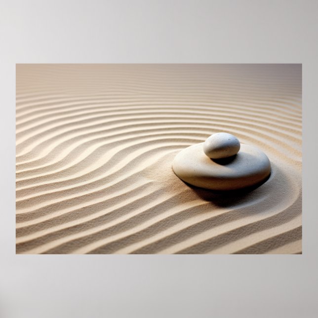 Pebble Sand Ruhe Friedliche Natur Poster (Vorne)