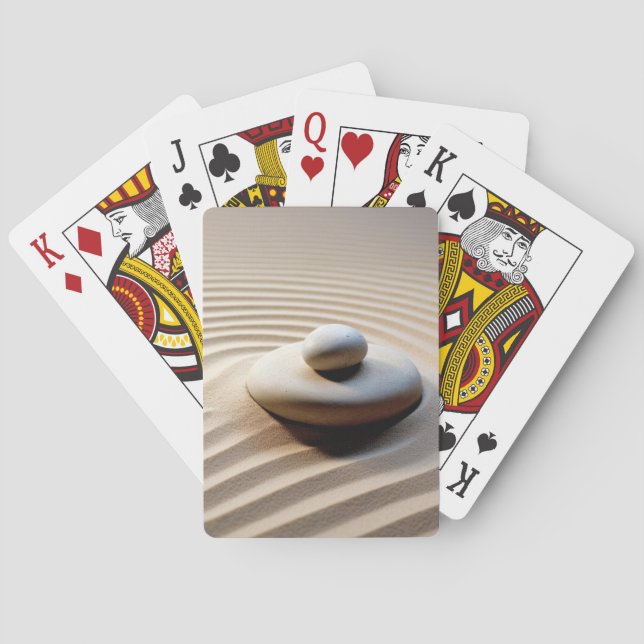 Pebble Sand Ruhe Friedliche Natur Spielkarten (Rückseite)