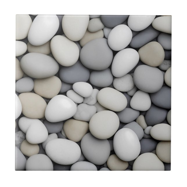 Pebble Textur flaches Fake Graue Steintäuschung Fliese (Vorderseite)