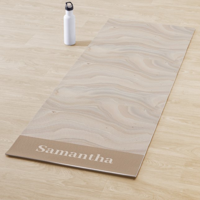 Pebbled Sandstone Textur Neutral Wabi-Sabi Yogamatte (Beispiel)