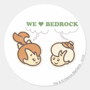 PEBBLES™ and Bam Bam Love Bedrock Runder Aufkleber