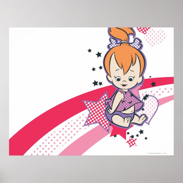 PEBBLES™ auf rosa Regenbogen Poster (Vorne)