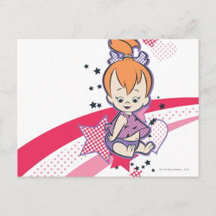 PEBBLES™ auf rosa Regenbogen Postkarte