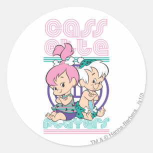 PEBBLES™ & BAM™ Kassettenspieler Runder Aufkleber