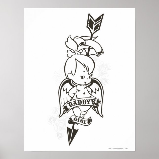 PEBBLES™ Daddy's Girl B&W Poster (Vorne)