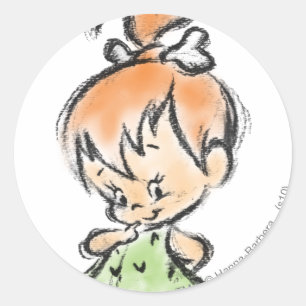 PEBBLES™ - Handgezeichnete Skizze Runder Aufkleber