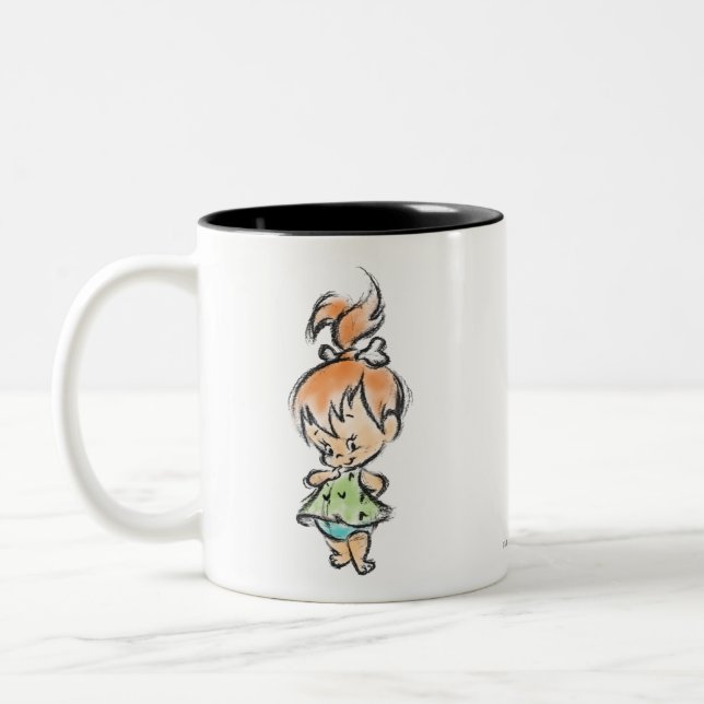 PEBBLES™ - Handgezeichnete Skizze Zweifarbige Tasse (Links)