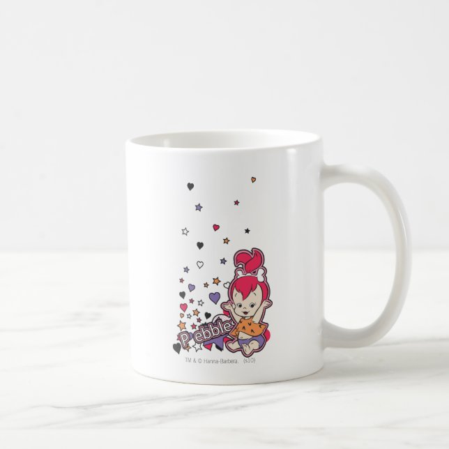 PEBBLES™ Lila Herz Kaffeetasse (Rechts)