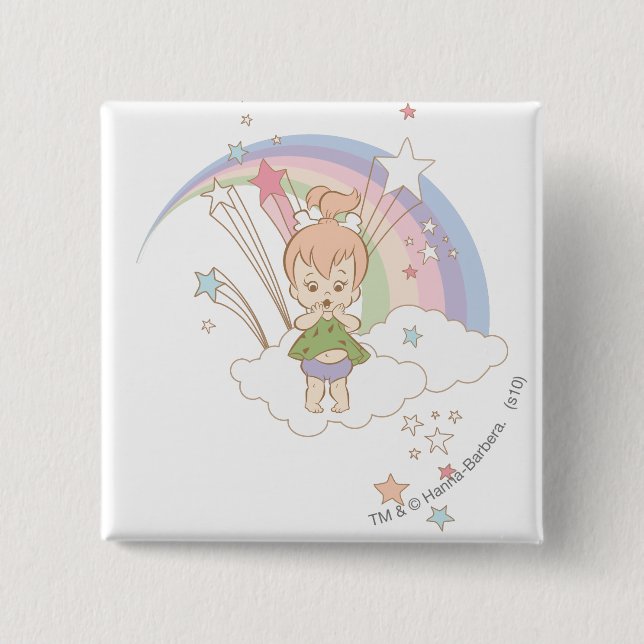 PEBBLES™ Rainbow Stars Button (Vorderseite)