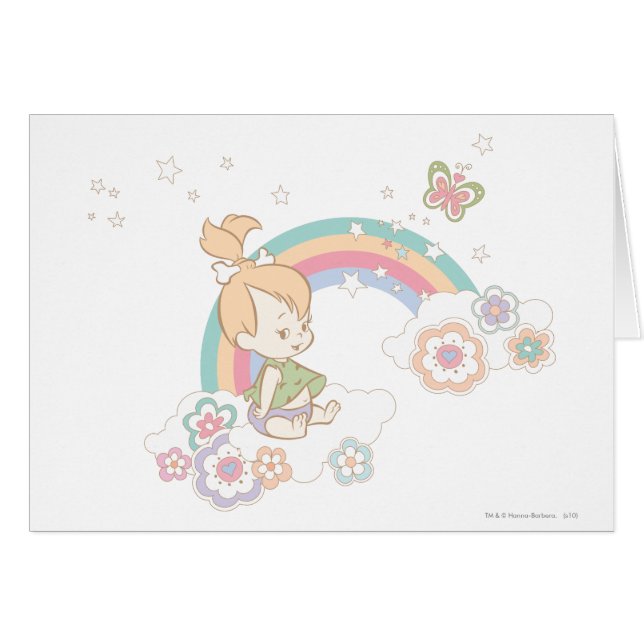 PEBBLES™ Regenbogen- und Blume-Wolken (Vorderseite (Horizontal))