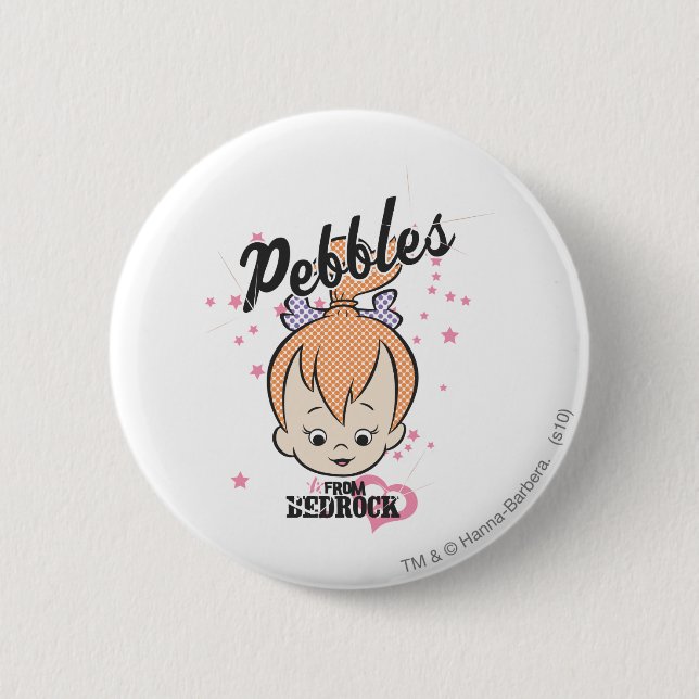 PEBBLES™ Sterne und Herzen Button (Vorderseite)