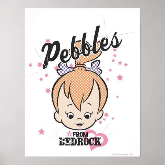 PEBBLES™ Sterne und Herzen Poster (Vorne)