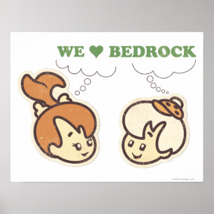 PEBBLES™ und Bam Bam Liebe Bedrock Poster