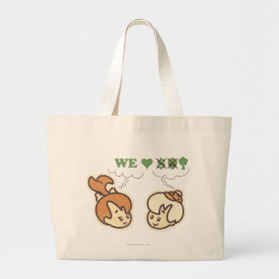 PEBBLES™ und Bam-Bam-Liebe-Natur Jumbo Stoffbeutel