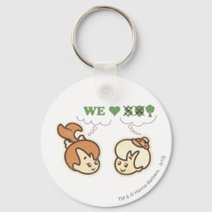 PEBBLES™ und Bam-Bam-Liebe-Natur Schlüsselanhänger
