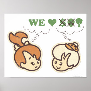 PEBBLES™ und Bam Bam Lieben Natur Poster