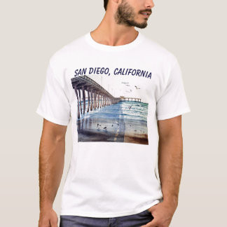 PEC DES OZEAN-STRAND-PIER-J, SAN DIEGO, T-Shirt