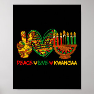 Pecae Liebe Kwanzaa Kinara Grundsätze Kerzen Pan A Poster